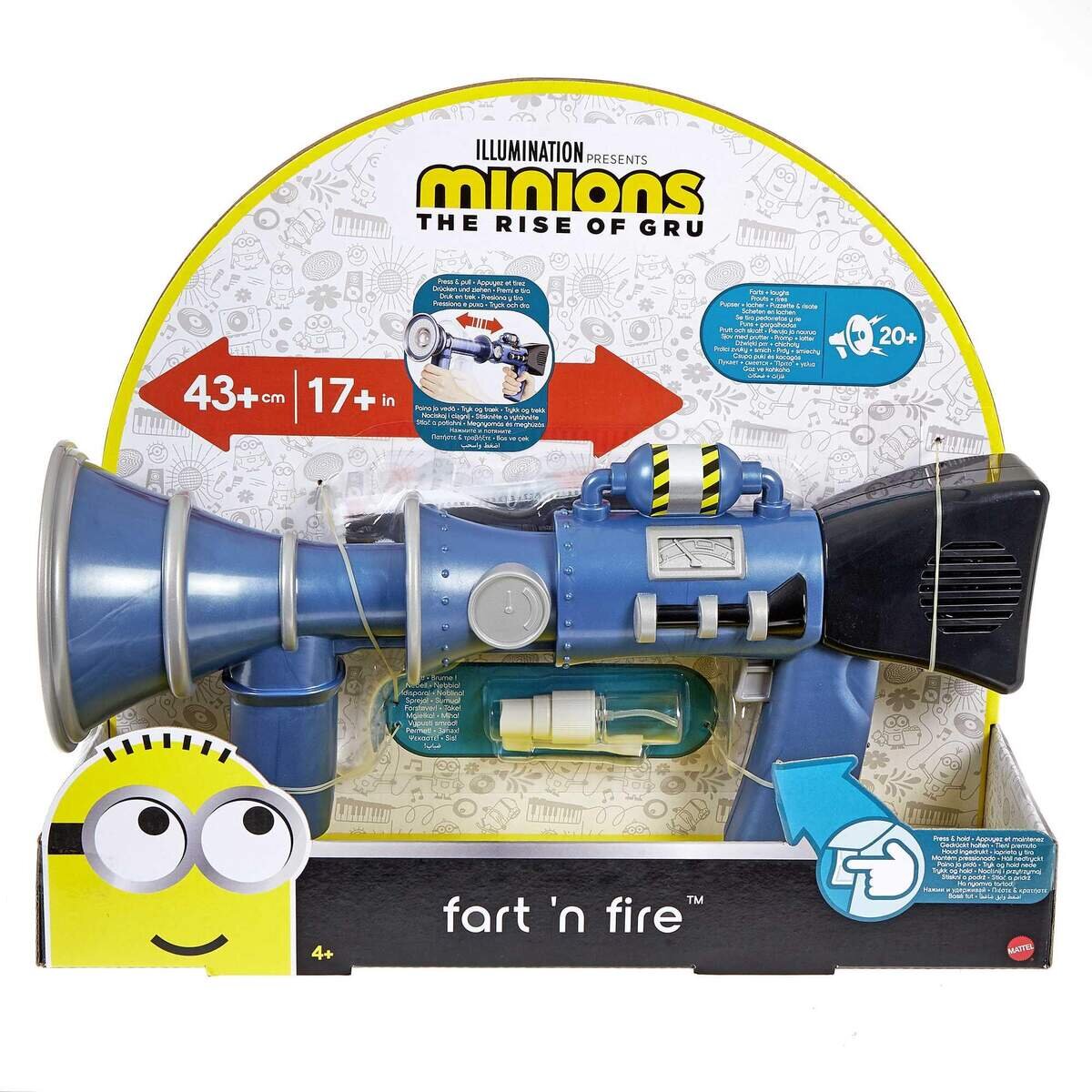 Mattel Minions Pupskanone, extragroße Kanone für Kinder ab 4 Jahren