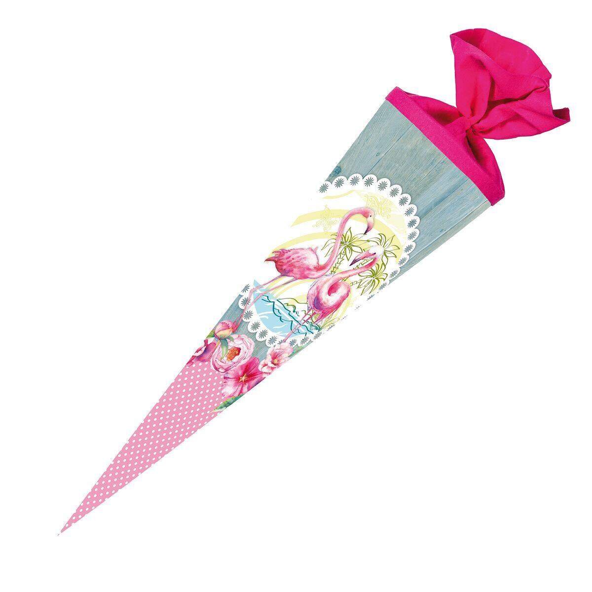 Nestler Schultüte Flamingo 70 cm rund