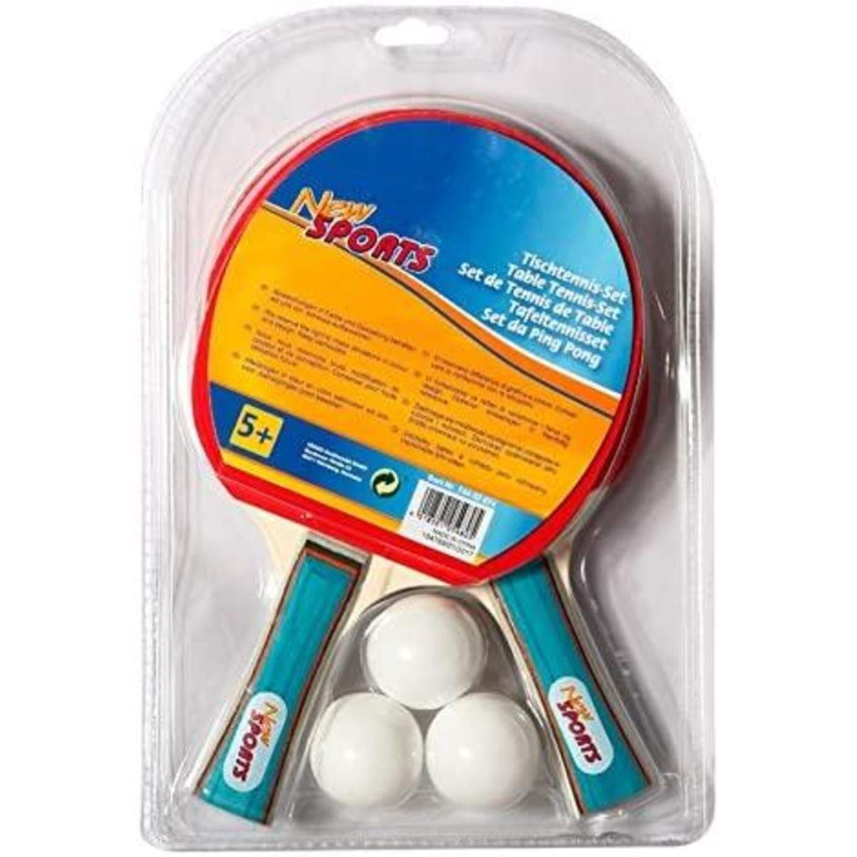 New Sports Tischtennis Set, 2 Schläger+3 Bälle
