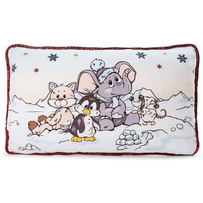 NICI 47293 Kuschelkissen Elefant, Pinguin, Schneefuchs – Flauschiges