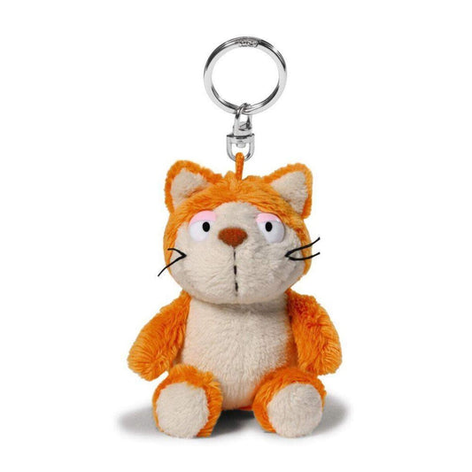 NICI Comic Cats Katze Hungry orange Schlüsselanhänger, 10cm
