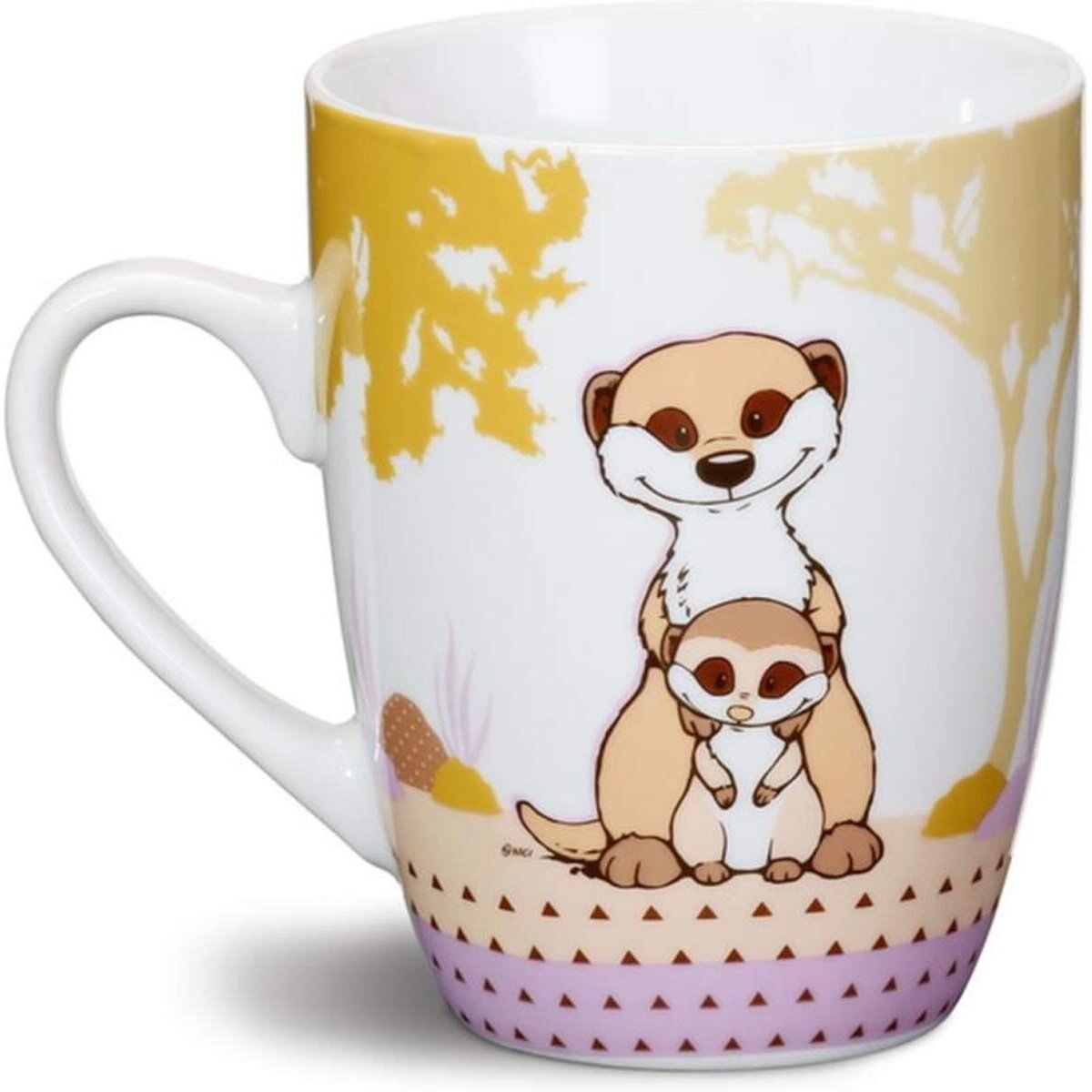 NICI Erdmännchen mit Kind Tasse