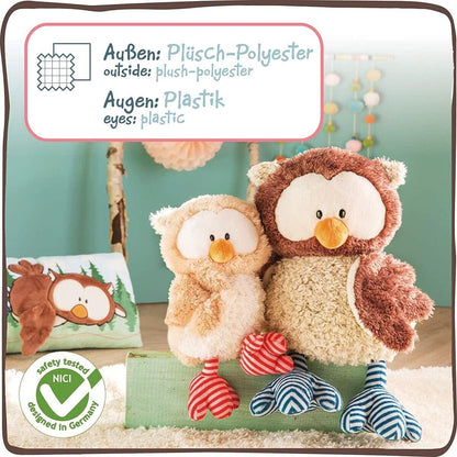 NICI Eule Owluna mit drehbarem Kopf, Plüschtier, 25 cm