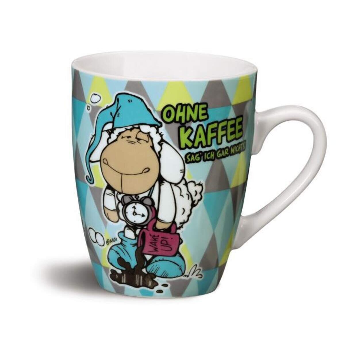 NICI Fancy Mugs Tasse Ohne Kaffee sag' ich gar nichts!, 8 x 10cm