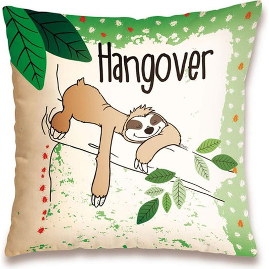 NICI Faultier Baumwollkissen Hangover, 37 x 37 cm