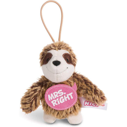 NICI Faultier Plüsch mit Loop Mrs. Right 8 cm