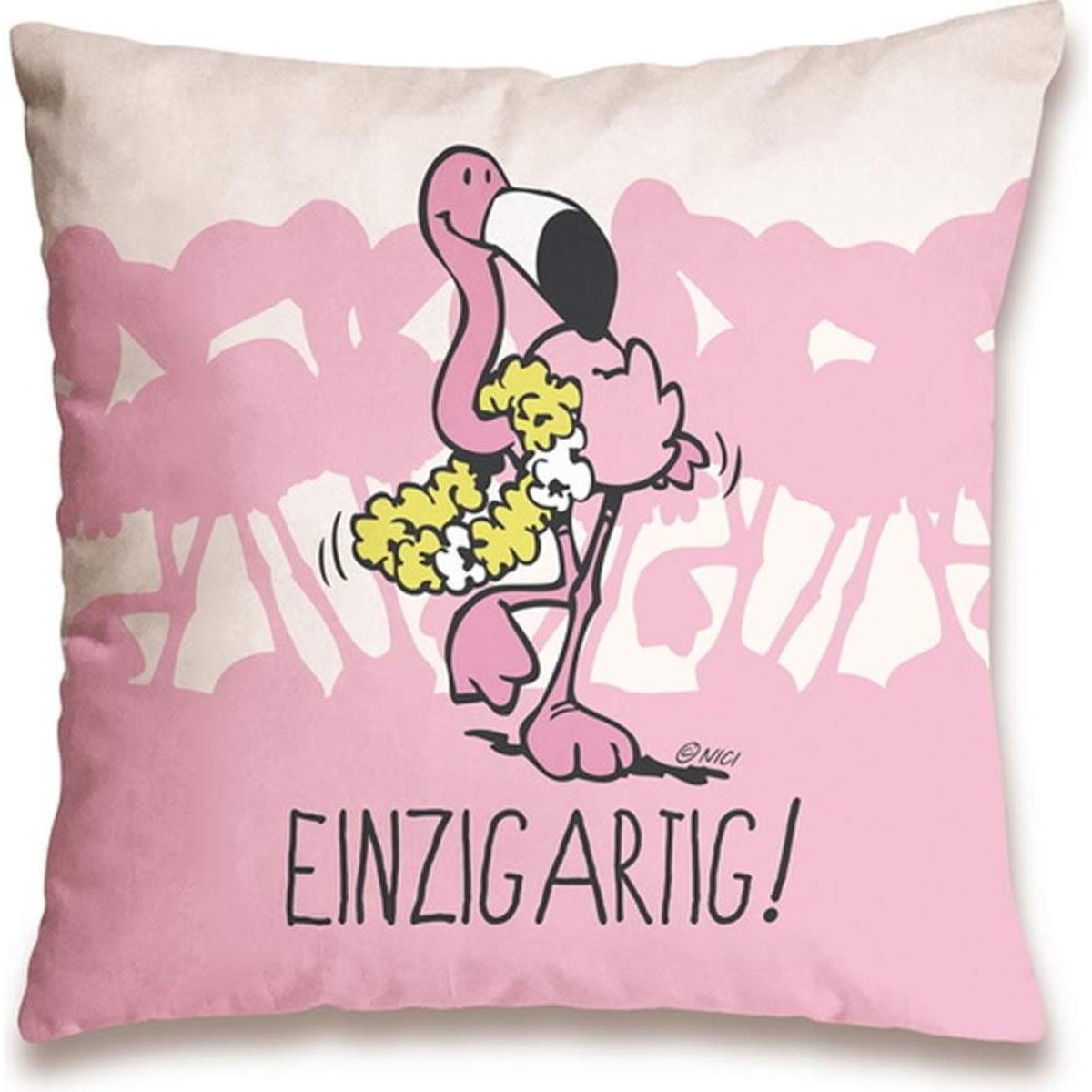 NICI Flamingo Baumwollkissen Einzigartig, 37 x 37 cm