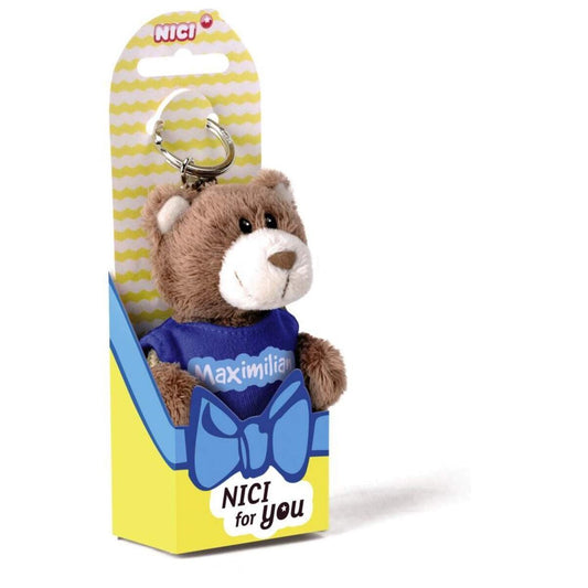 NICI for You Schlüsselanhänger Bär Maximilian mit T-shirt blau