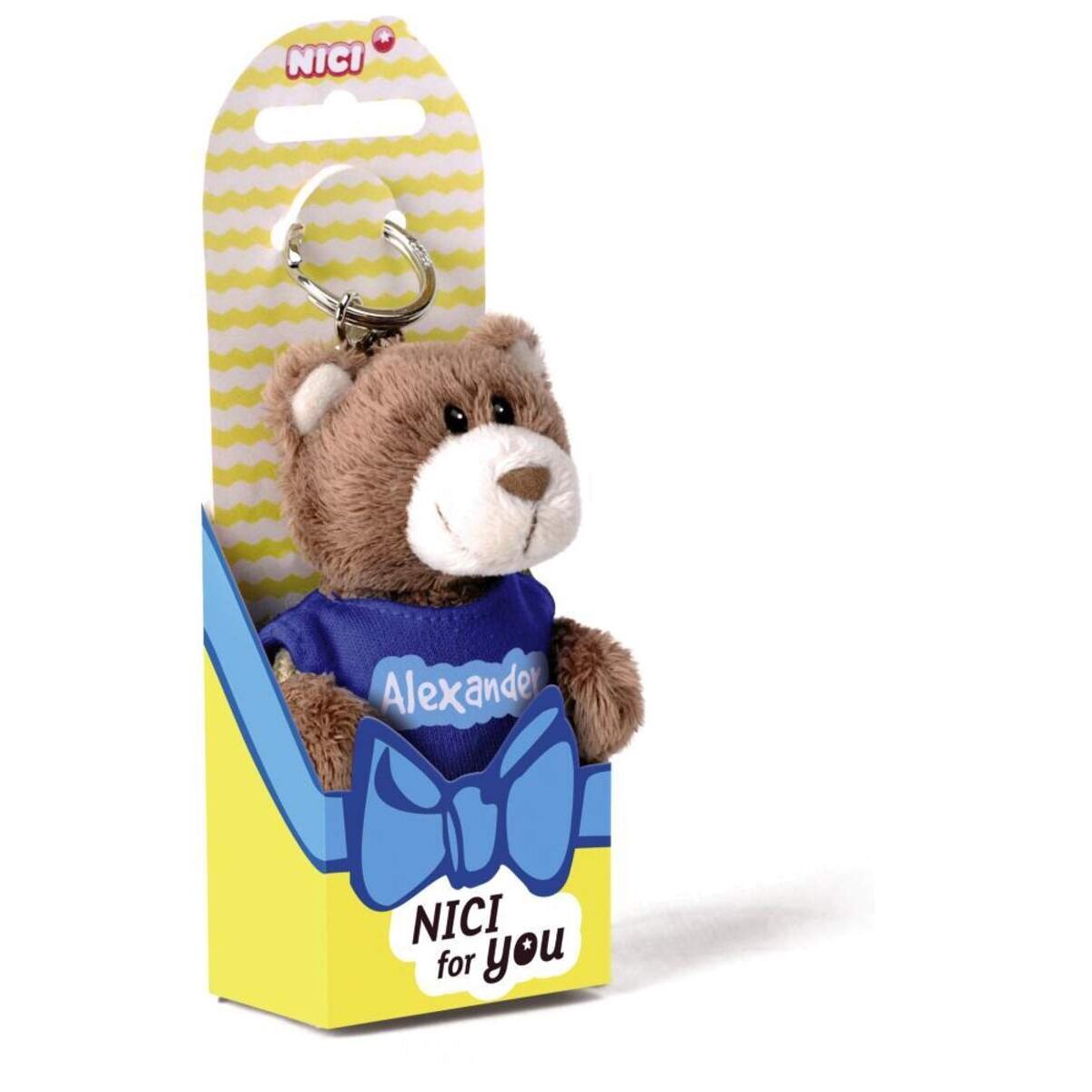 NICI for You Schlüsselanhänger Bär Alexander mit T-shirt blau