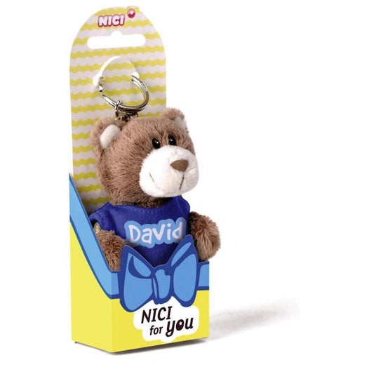 NICI for You Schlüsselanhänger Bär David mit T-shirt blau