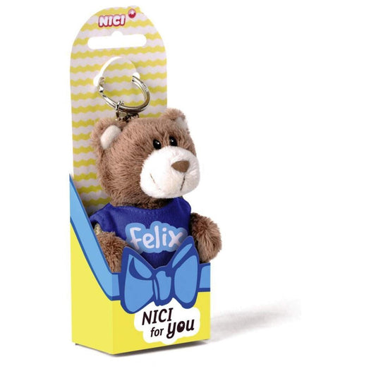 NICI for You Schlüsselanhänger Bär Felix mit T-shirt blau