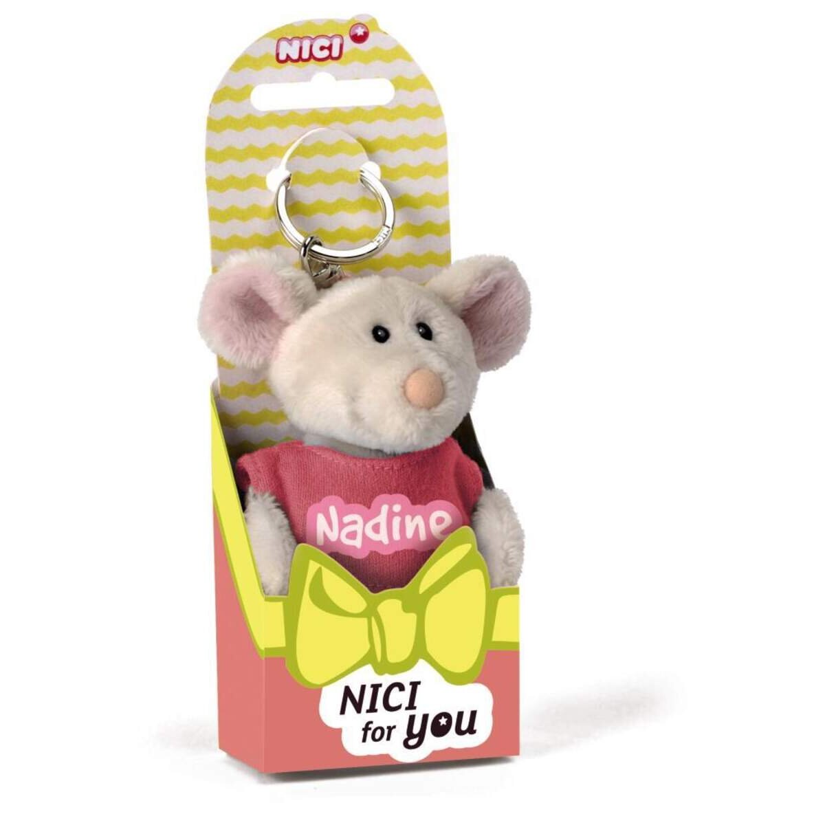 NICI for You Schlüsselanhänger Maus Nadine mit T-shirt pink