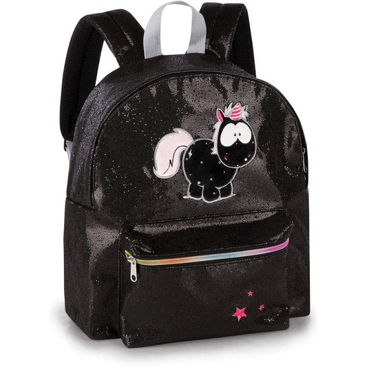 NICI Glitzer-Rucksack Einhorn Carbon Flash