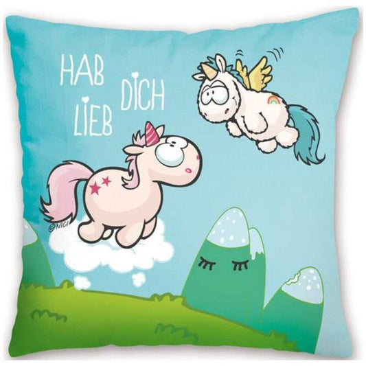 NICI Hab Dich Lieb Kissen, Einhorn Theodor 37x 37 cm