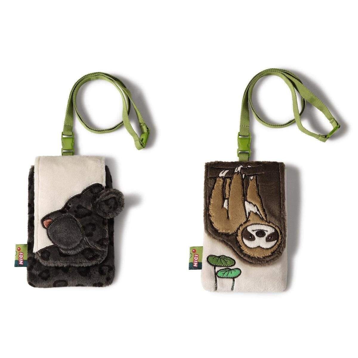 NICI Handytasche Faultier oder schwarzer Panther, sortiert