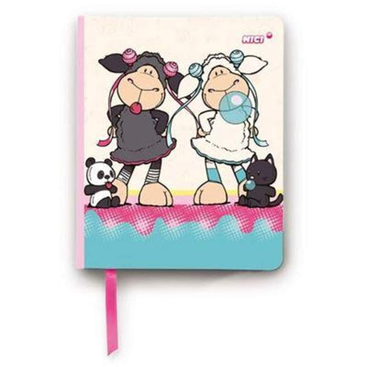 NICI Jolly Mäh Freundebuch Schaf Jolly Summer und Jolly Juicy, 15 x 18 cm
