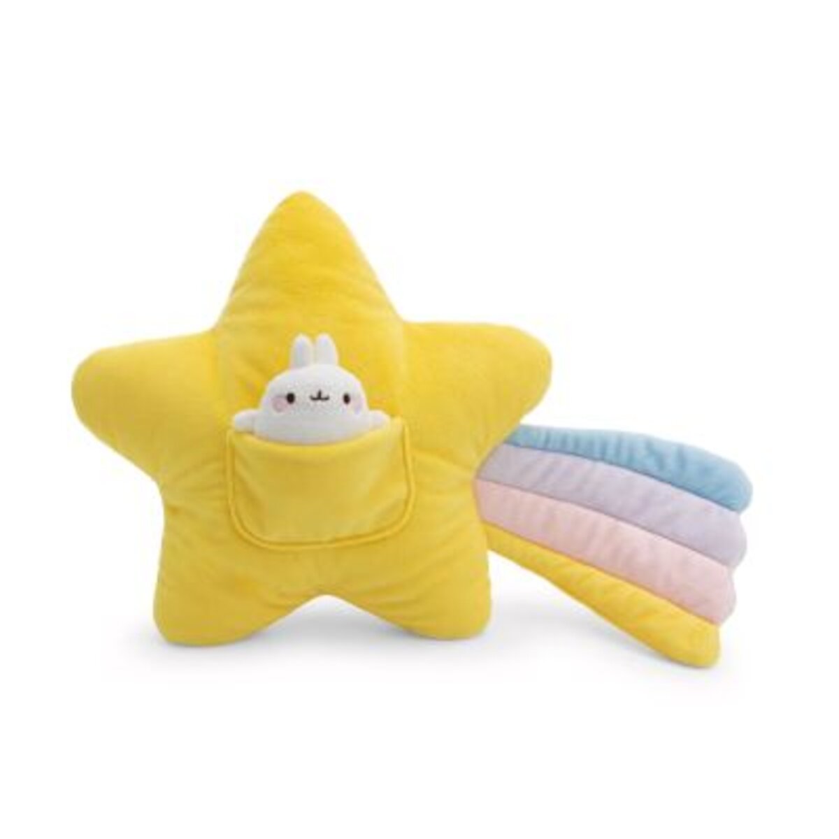 NICI Kissen Molang Sternschnuppe 12 x 40 x 28 cm gelb weiß