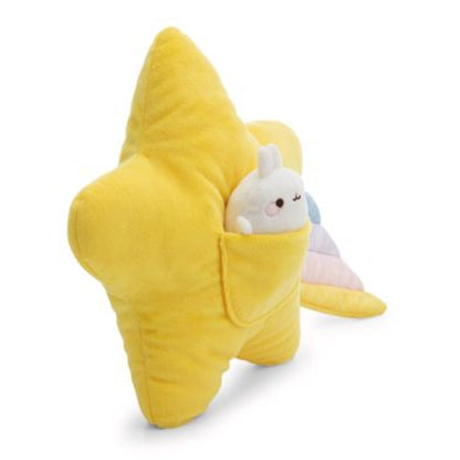 NICI Kissen Molang Sternschnuppe 12 x 40 x 28 cm gelb weiß