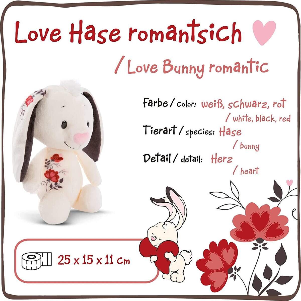 NICI Kuscheltier Hase 25 cm
