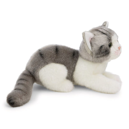 NICI Kuscheltier liegende Katze grau weiß 20 cm