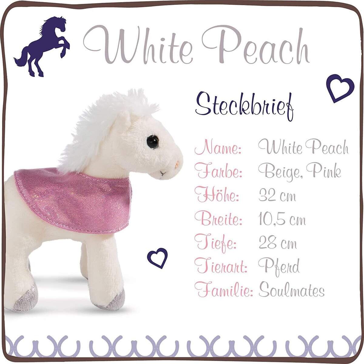NICI Kuscheltier Pferd White Peach, 35 cm
