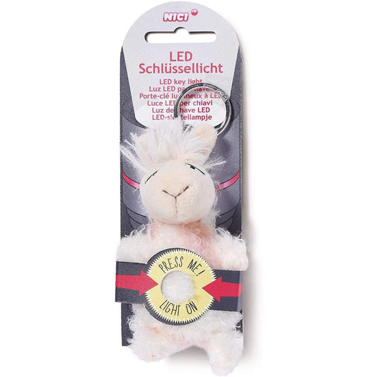 NICI LED Schlüssellicht Plüsch Lama Flokatina 9 cm