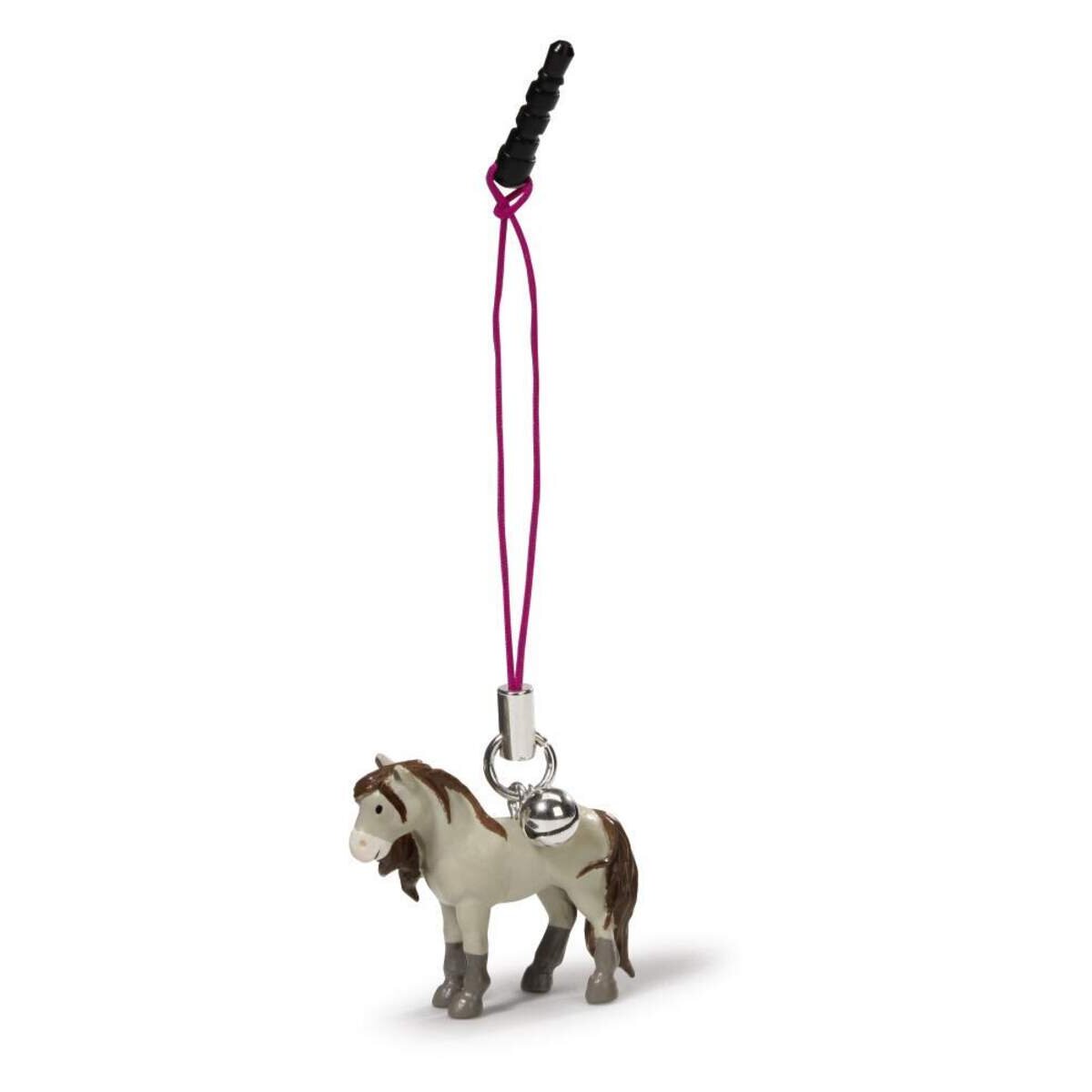 NICI NICI Beauties Handyanhänger Pferd, grau/beige, 3 cm