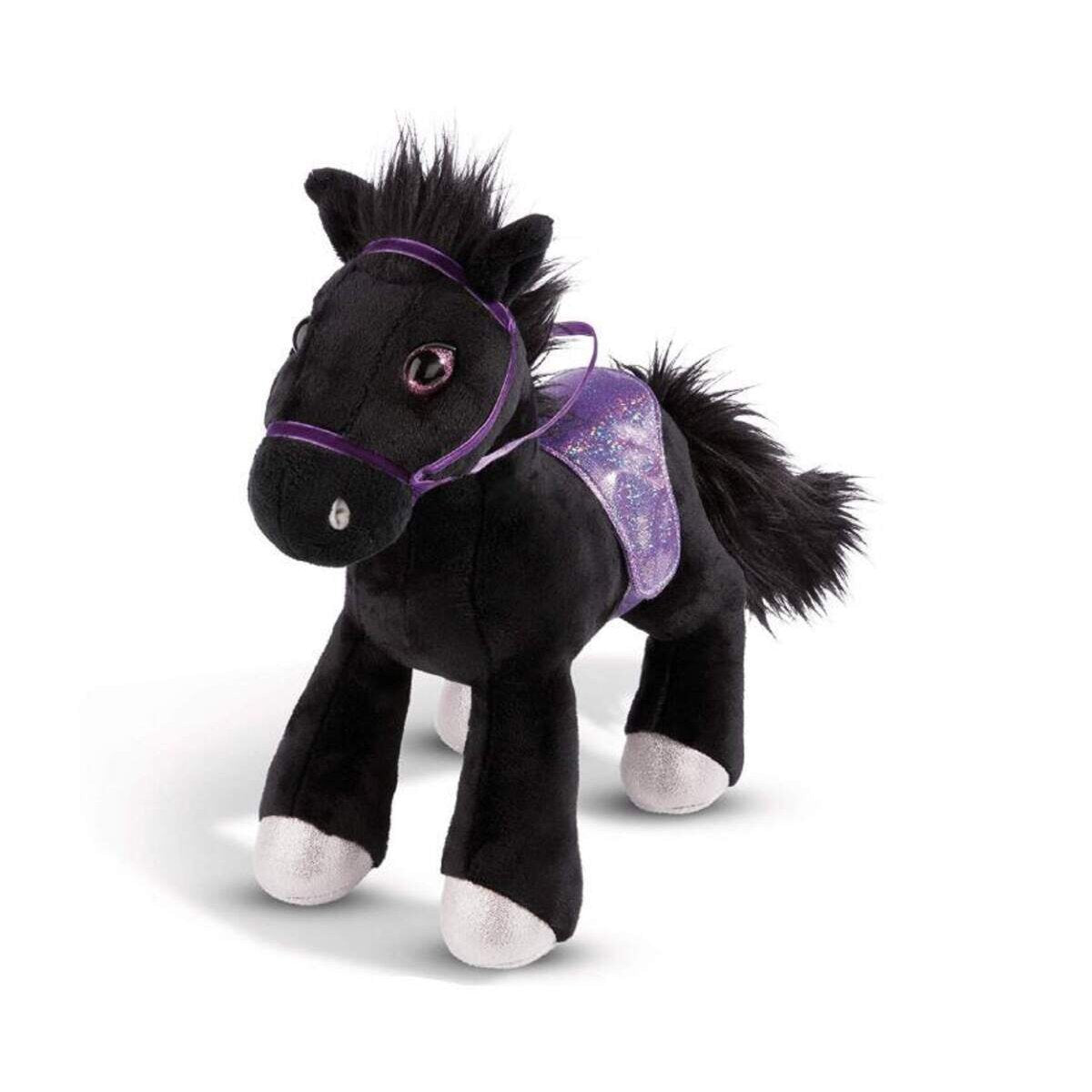 NICI Pferd Black Cassis mit Zaumzeug, 25 cm
