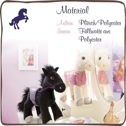 NICI Pferd Black Cassis mit Zaumzeug, 25 cm