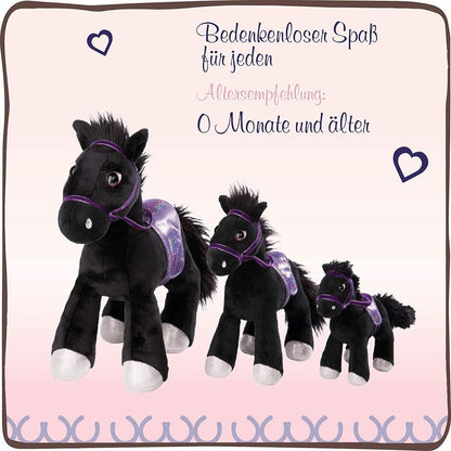 NICI Pferd Black Cassis mit Zaumzeug, 25 cm