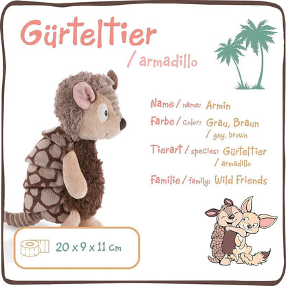 NICI Schlenkerplüschtier Gürteltier Armin, 20 cm