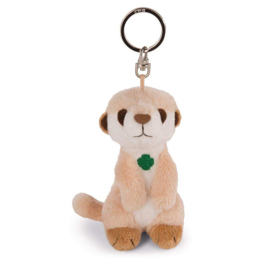 NICI Schlüsselanhänger Erdmännchen mit Kleeblatt, 10 cm