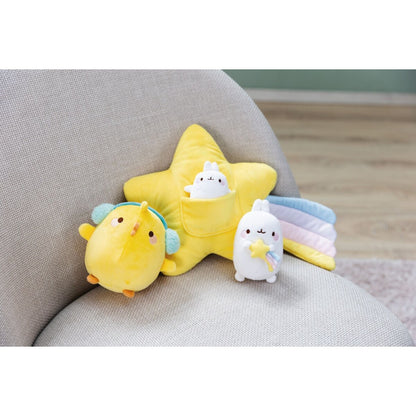 NICI Kuscheltier Molang Hase mit Sternschnuppe 12 x 8 x 7,5 cm
