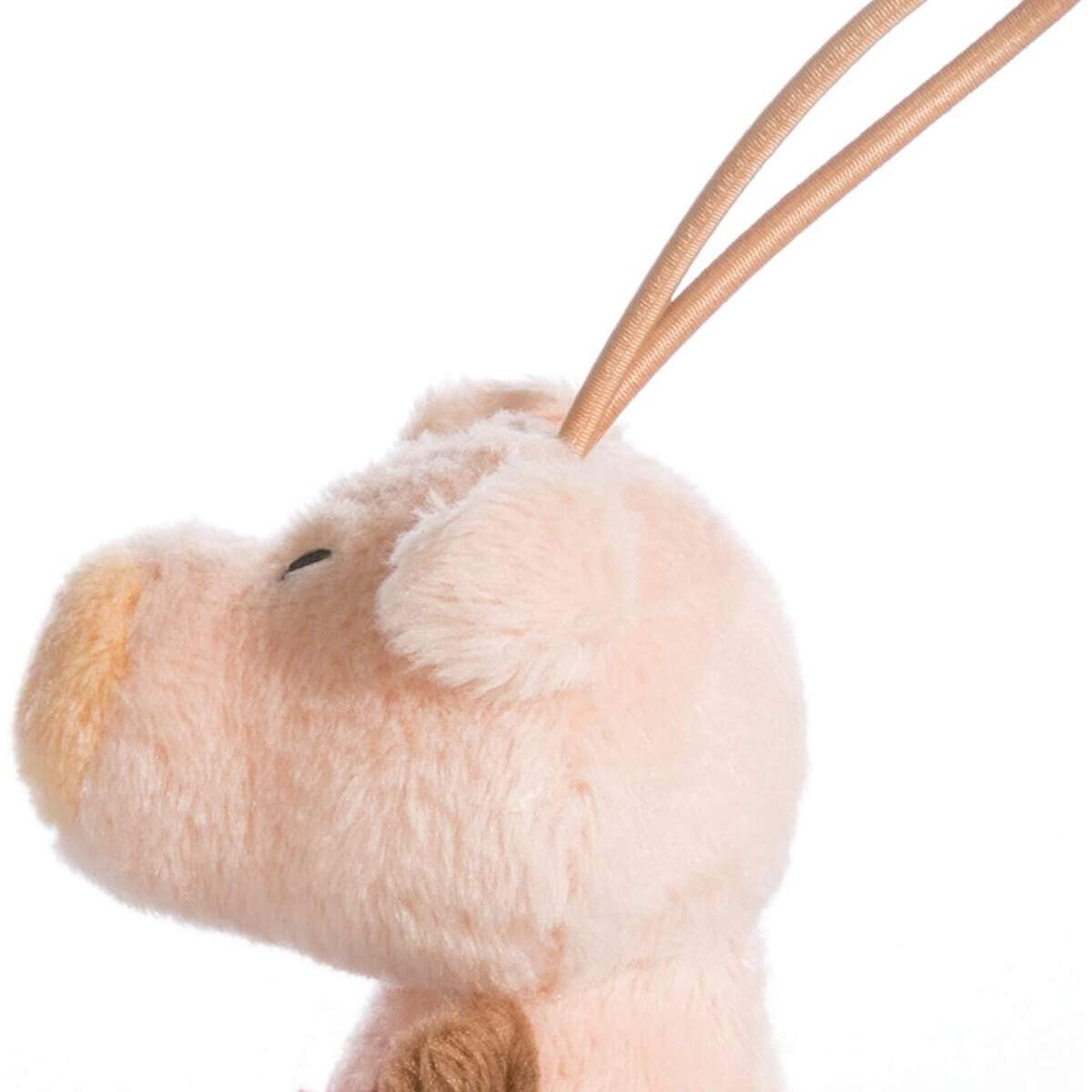 NICI Schwein Plüsch mit Loop Gute Fahrt 8 cm