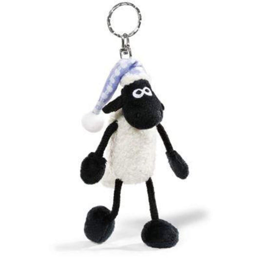 NICI Shaun das Schaf Schlüsselanhänger mit Schlafmütze, 10 cm