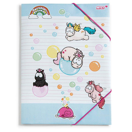NICI Theodor & Friends Sammelmappe Einhorn Theodor mit Freunden, DIN A4