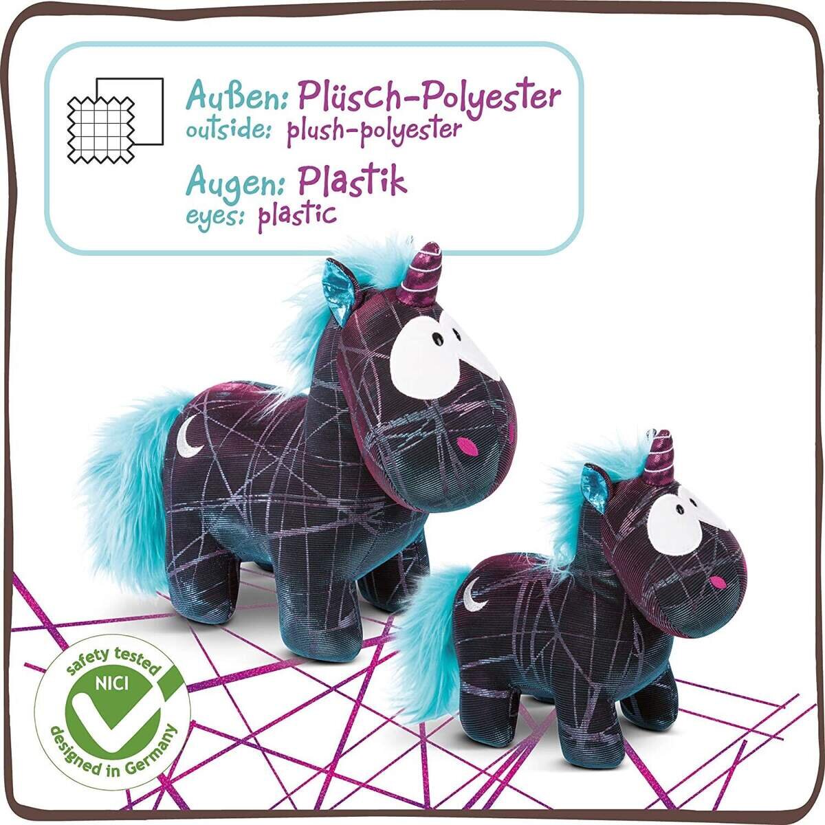 NICI Theodor & Friends Special Edition - Schlüsselanhänger Einhorn Moon Beamer, 10cm