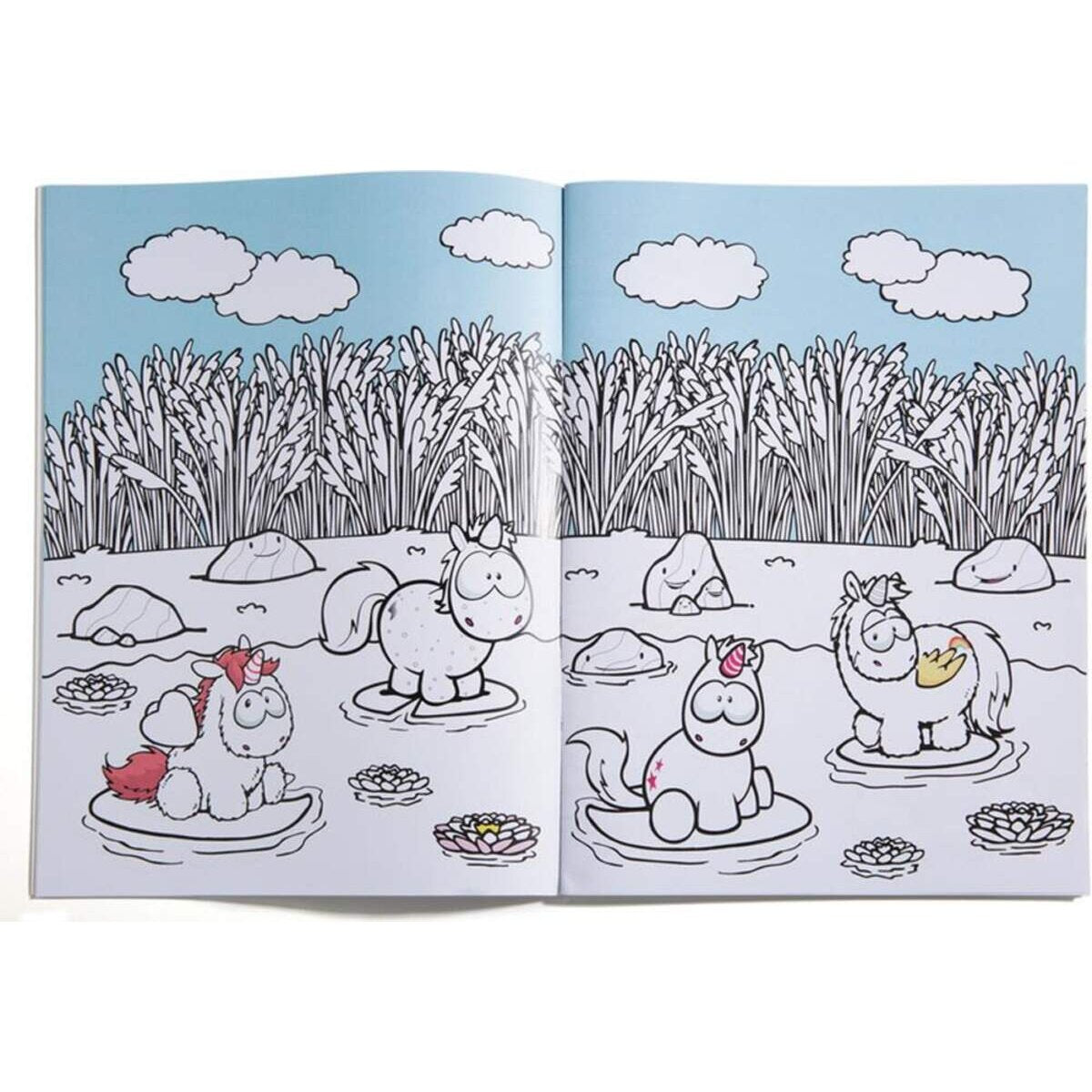 NICI Theodor & Friends Sticker-Malbuch Einhorn Theodor mit Freunden, DIN A4