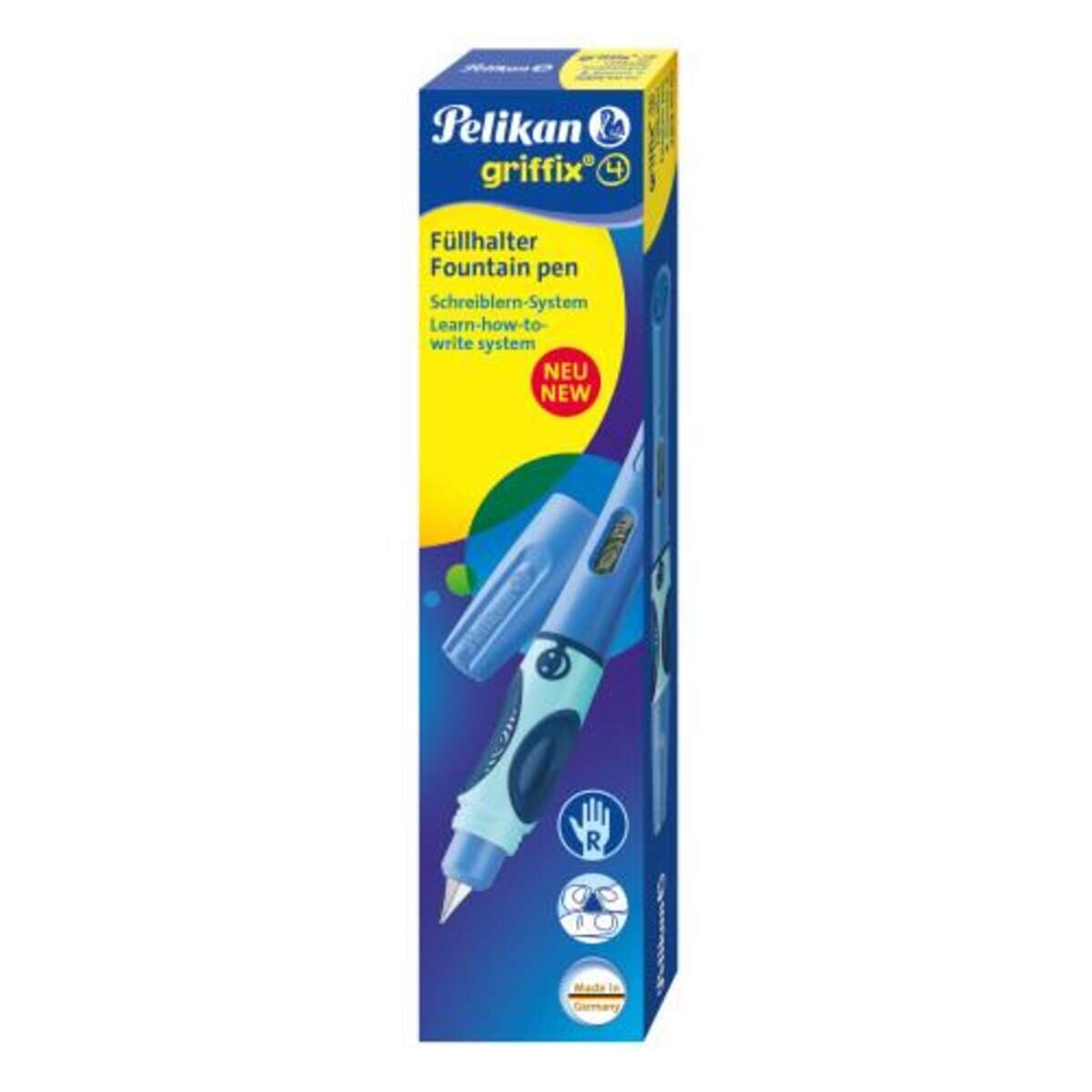 Pelikan griffix® 3  Tintenschreiber, bluesea, rechts, Faltschachtel