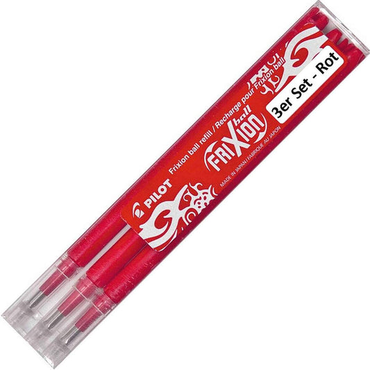 Pilot Tintenroller Set FriXion Ball Ersatzmine rot 3 Stück