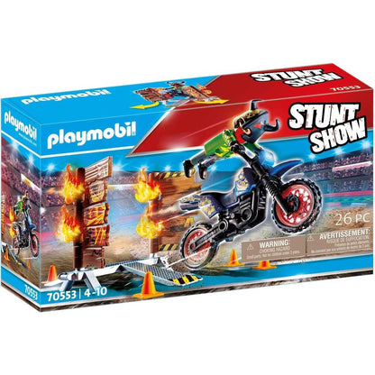 PLAYMOBIL® 70553 Stuntshow Stuntshow Motorrad mit Feuerwand