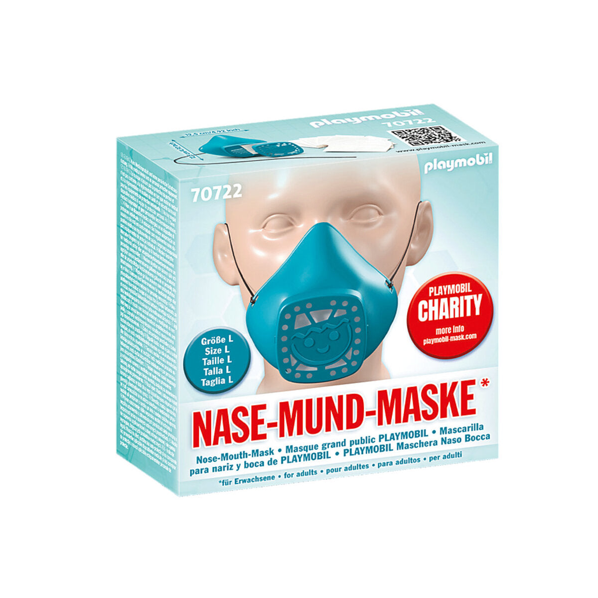 PLAYMOBIL® 70722 - Nase-Mund-Maske Größe L - türkis