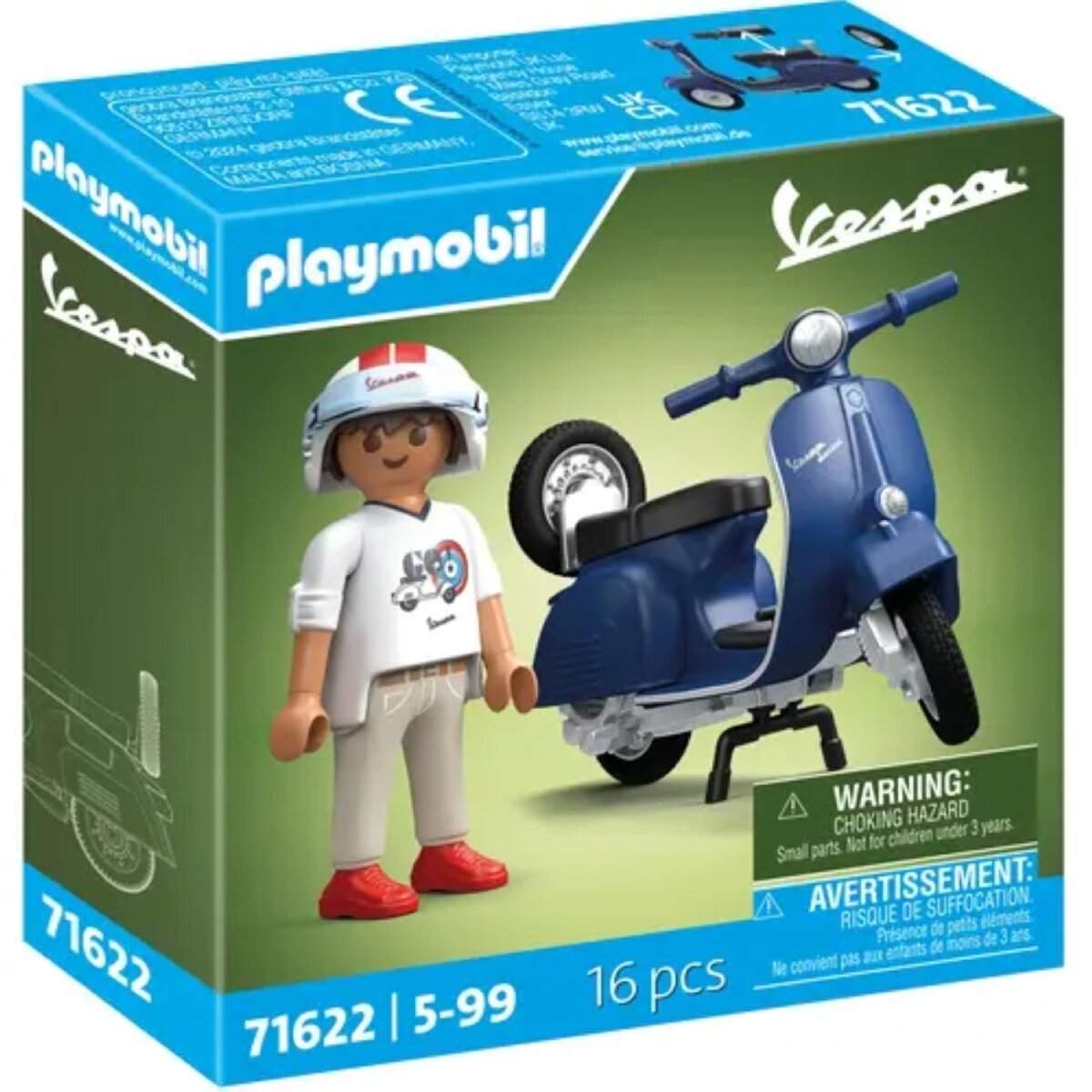 Playmobil 71622 Vespa blau mit FIgur