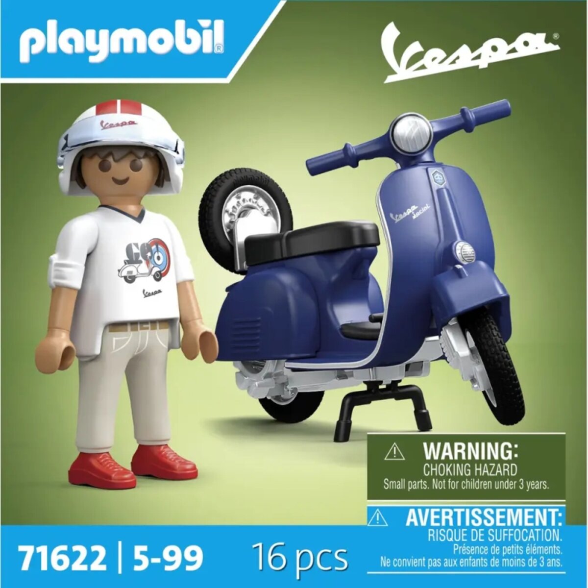 Playmobil 71622 Vespa blau mit FIgur