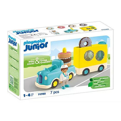 PLAYMOBIL® 71702 JUNIOR: Verrückter Donut Truck mit Stapel- und Sortierfunktion