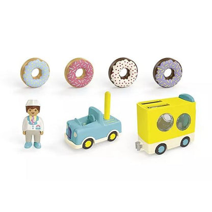 PLAYMOBIL® 71702 JUNIOR: Verrückter Donut Truck mit Stapel- und Sortierfunktion