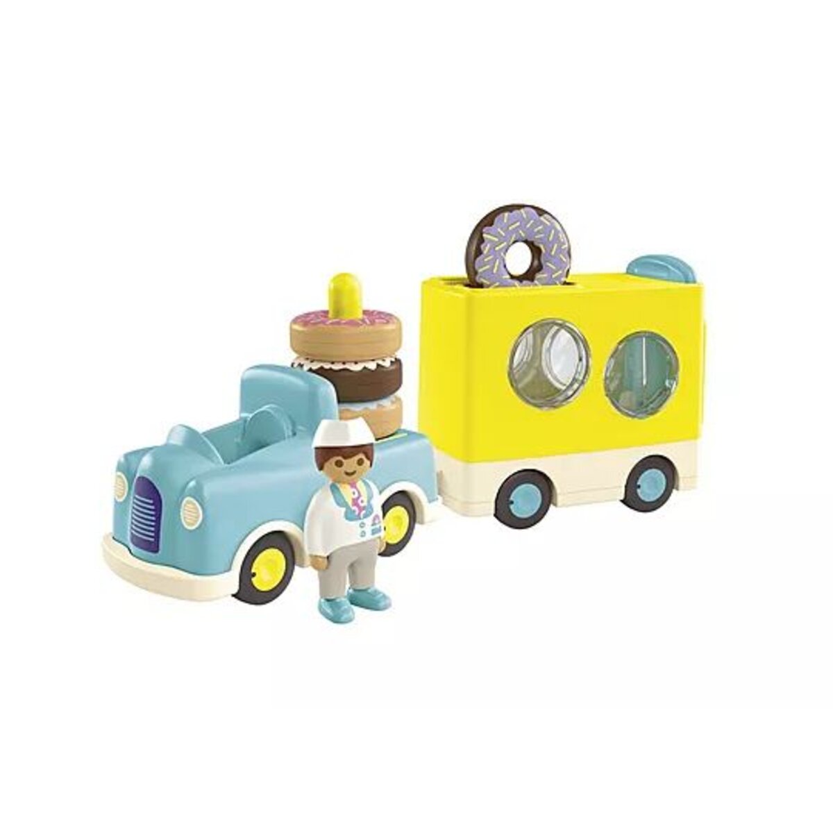 PLAYMOBIL® 71702 JUNIOR: Verrückter Donut Truck mit Stapel- und Sortierfunktion