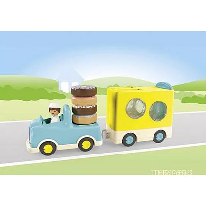 PLAYMOBIL® 71702 JUNIOR: Verrückter Donut Truck mit Stapel- und Sortierfunktion