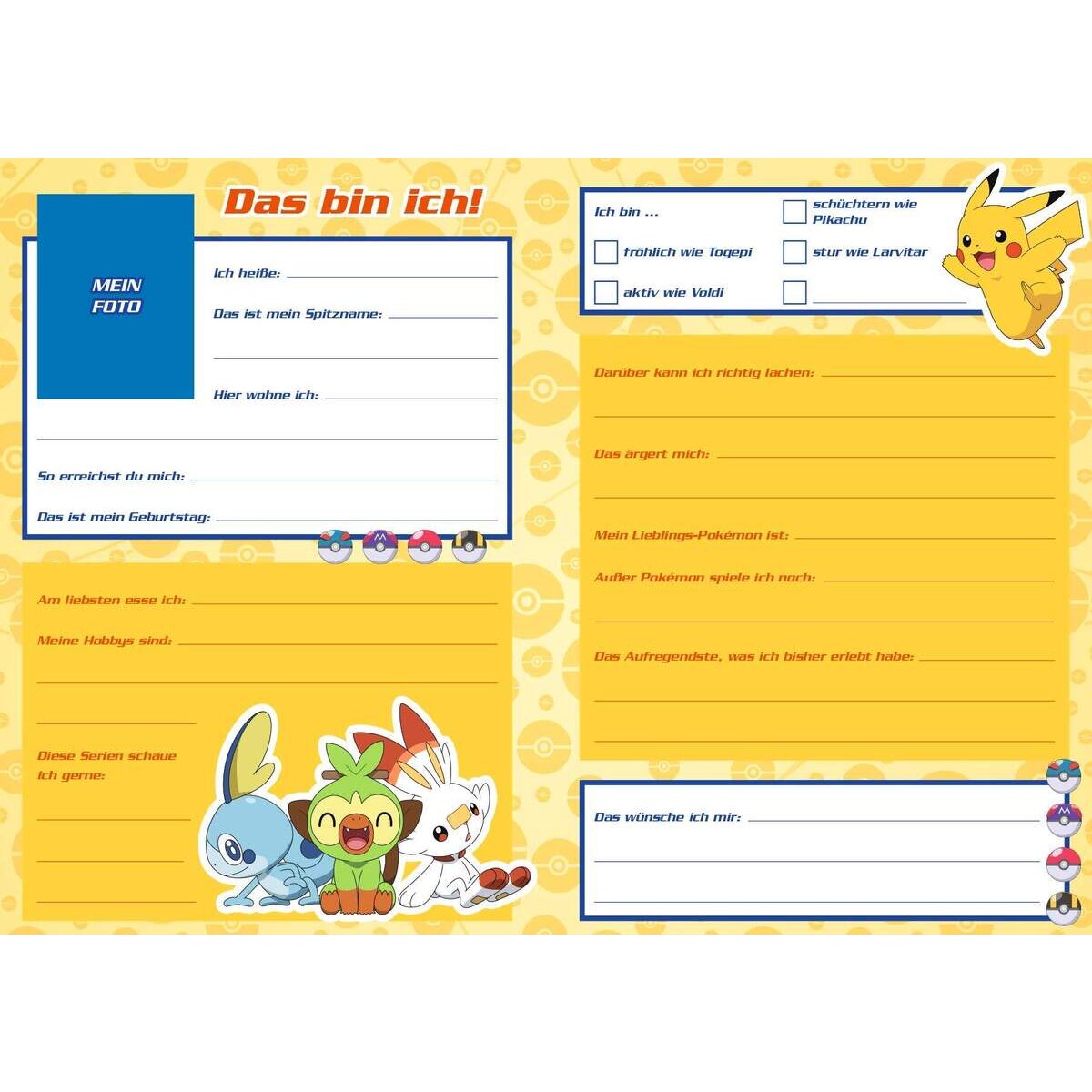 Pokemon Freundebuch Meine Freunde