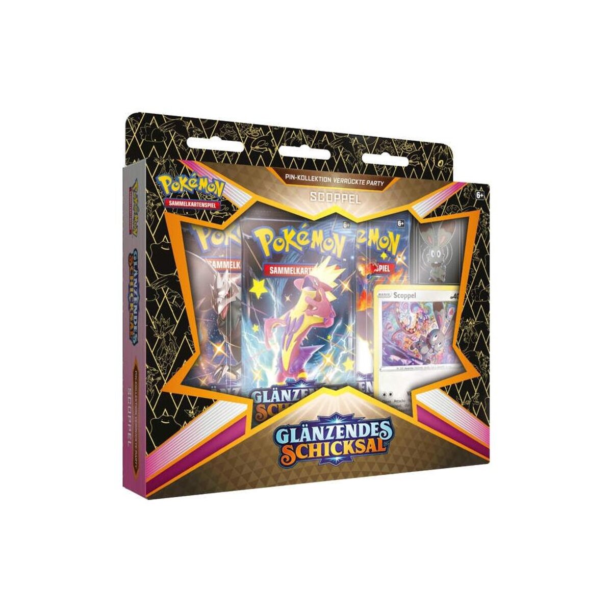 Pokemon Glänzendes Schicksal Verrückte Party Pin Kollektion, 1 Stück, sortiert